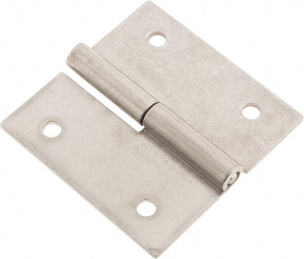Made in USA - 2-1/2" Long x 2-1/2" Wide x 0.075" Thick, Slip Joint Hinge - Stainless Steel - Benchmark Tooling