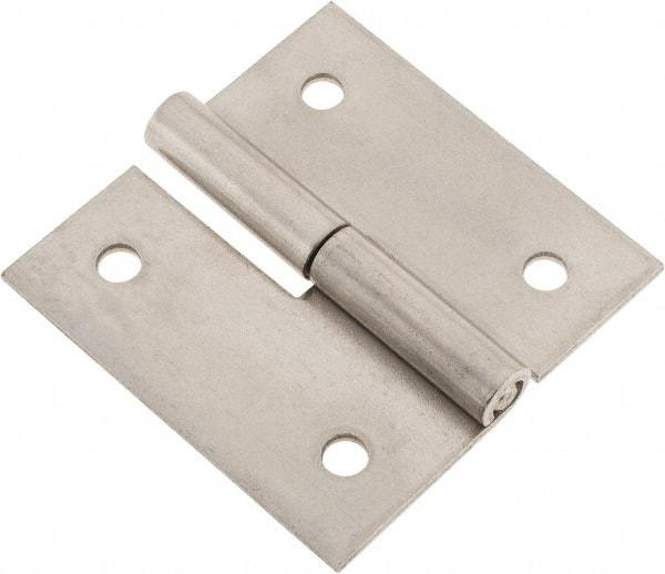 Made in USA - 3" Long x 3" Wide x 0.093" Thick, Slip Joint Hinge - Stainless Steel - Benchmark Tooling