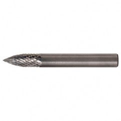 SG-6 Double Cut Solid Carbide Bur-Pointed Tree Shape - Benchmark Tooling