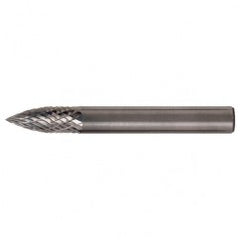 SG-6 Double Cut Solid Carbide Bur-Pointed Tree Shape - Benchmark Tooling