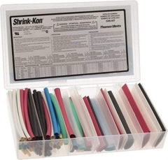 Thomas & Betts - 86 Piece, Multicolor, Heat Shrink Electrical Tubing Kit - 2:1 Shrink Ratio, Flame Retardant, Polyolefin - Benchmark Tooling