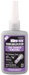 Vibra-Tite - 50 mL Bottle, Purple, Low Strength Liquid Threadlocker - Series 111, 24 hr Full Cure Time, Hand Tool Removal - Benchmark Tooling