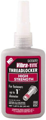 Vibra-Tite - 50 mL Bottle, Red, High Strength Liquid Threadlocker - Series 140, 24 hr Full Cure Time, Hand Tool, Heat Removal - Benchmark Tooling