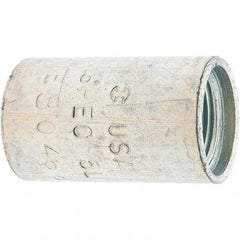 Made in USA - Class 300, 3/4" Galvanized Pipe Coupling - Threaded, Steel - Benchmark Tooling