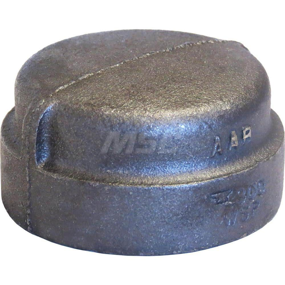 Black Cap: 3″, 300 psi, Threaded Malleable Iron, Black Finish, Class 300