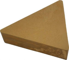 Interstate - TPG432 Grade TCN55 Carbide Turning Insert - TiC/TiN Finish, 60° Triangle, 1/2" Inscr Circle, 3/16" Thick, 1/32" Corner Radius - Benchmark Tooling