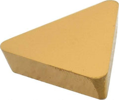 Interstate - TPG434 Grade TCN55 Carbide Turning Insert - TiC/TiN Finish, 60° Triangle, 1/2" Inscr Circle, 3/16" Thick, 1/16" Corner Radius - Benchmark Tooling