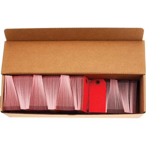 NMC - 1-7/8" High x 3-3/4" Long, Safety & Facility Blank Tag - 1 Side, Red Cardstock - Benchmark Tooling