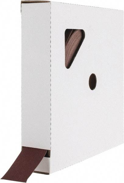 Tru-Maxx - 1-1/2" x 50 Yd 320 Grit Aluminum Oxide Cloth Roll - Extra Fine Grade, J Weighted Backing - Benchmark Tooling