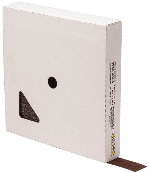Tru-Maxx - 1-1/2" x 50 Yd 50 Grit Aluminum Oxide Cloth Roll - Coarse Grade, X Weighted Backing - Benchmark Tooling