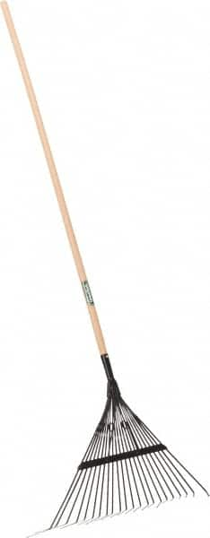 UnionTools - Landscape Rake with 48" Straight Wood Handle - 23" Blade Width, 22 Tines, 22" Tine Length - Benchmark Tooling