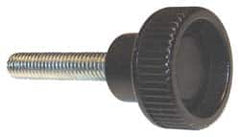 Gibraltar - 3/8-16 Knurled Shoulder Steel Thumb Screw - 2.06" OAL, 0.49" Head Height, Zinc-Plated Finish - Benchmark Tooling