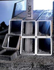 Lenox - 10 to 14 TPI, 8' 5" Long x 5/8" Wide x 0.032" Thick, Welded Band Saw Blade - Bi-Metal, Toothed Edge, Raker Tooth Set, Flexible Back - Benchmark Tooling