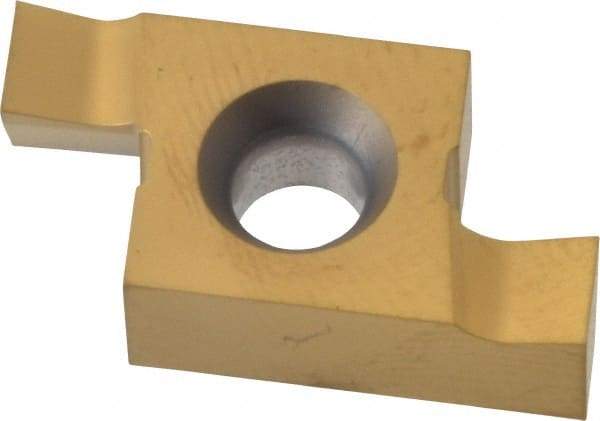 Seco - 1514EAR FA Grade CP500, 0.15" Cutting Width Carbide Grooving Insert - 0.15" Max Depth of Cut, Right Hand, TiAlN/TiN Finish - Benchmark Tooling