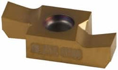 Seco - 2520NR FG Grade CP500, 1/4" Cutting Width Carbide Grooving Insert - 1/4" Max Depth of Cut, Right Hand, TiAlN/TiN Finish - Benchmark Tooling