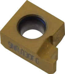 Seco - 0309NR FG Grade CP500, 0.03" Cutting Width Carbide Grooving Insert - 0.03" Max Depth of Cut, Right Hand, TiAlN/TiN Finish - Benchmark Tooling