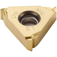 Seco - 16NR Internal Right Hand 18 UN Laydown Threading Insert - Grade CP500, TiAlN/TiN Coated Carbide - Benchmark Tooling