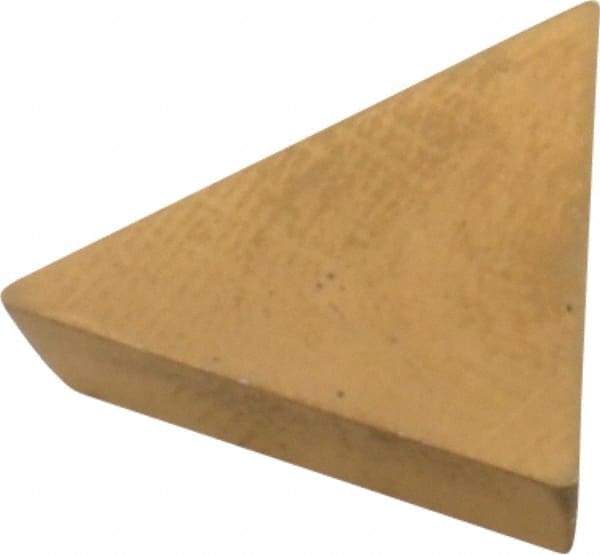 Interstate - TPU321 Grade TCN55 Carbide Turning Insert - TiC/TiN Finish, 60° Triangle, 3/8" Inscr Circle, 1/8" Thick, 1/64" Corner Radius - Benchmark Tooling