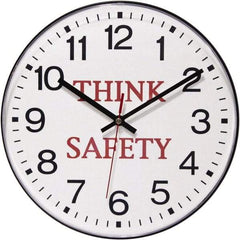 Infinity Insttruments - 11-1/2 Inch Diameter, White Face, Dial Wall Clock - Analog Display, Black Case, Runs on AA Battery - Benchmark Tooling