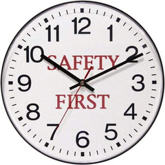 Infinity Insttruments - 11-1/2 Inch Diameter, White Face, Dial Wall Clock - Analog Display, Black Case, Runs on AA Battery - Benchmark Tooling
