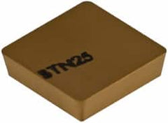 Interstate - SPU422 Grade TCN55 Carbide Turning Insert - TiC/TiN Finish, 90° Square, 1/2" Inscr Circle, 1/8" Thick, 1/32" Corner Radius - Benchmark Tooling