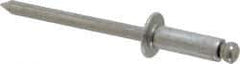 Marson - Button Head Aluminum Open End Blind Rivet - Aluminum Mandrel, 0.251" to 3/8" Grip, 3/8" Head Diam, 0.192" to 0.196" Hole Diam, 0.575" Length Under Head, 3/16" Body Diam - Benchmark Tooling