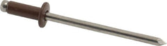 Marson - Button Head Aluminum Open End Blind Rivet - Aluminum Mandrel, 0.126" to 0.187" Grip, 1/4" Head Diam, 0.129" to 0.133" Hole Diam, 0.337" Length Under Head, 1/8" Body Diam - Benchmark Tooling