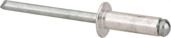 Marson - Button Head Aluminum Open End Blind Rivet - Steel Mandrel, 5/16" to 3/8" Grip, 3/8" Head Diam, 0.192" to 0.196" Hole Diam, 0.575" Length Under Head, 3/16" Body Diam - Benchmark Tooling