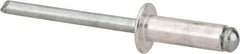 Marson - Button Head Aluminum Open End Blind Rivet - Steel Mandrel, 5/16" to 3/8" Grip, 3/8" Head Diam, 0.192" to 0.196" Hole Diam, 0.575" Length Under Head, 3/16" Body Diam - Benchmark Tooling