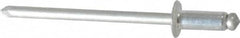 Marson - Button Head Stainless Steel Open End Blind Rivet - Stainless Steel Mandrel, 0.126" to 3/16" Grip, 1/4" Head Diam, 0.129" to 0.133" Hole Diam, 0.337" Length Under Head, 1/8" Body Diam - Benchmark Tooling