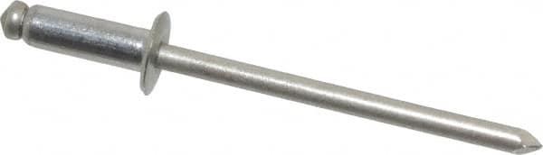 Marson - Button Head Stainless Steel Open End Blind Rivet - Stainless Steel Mandrel, 3/16" to 1/4" Grip, 1/4" Head Diam, 0.129" to 0.133" Hole Diam, 0.4" Length Under Head, 1/8" Body Diam - Benchmark Tooling