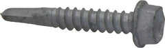 Buildex - #12, Hex Washer Head, Hex Drive, 1-1/4" Length Under Head, #2 Point, Self Drilling Screw - Steel - Benchmark Tooling