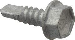 Buildex - #10, Hex Washer Head, Hex Drive, 5/8" Length Under Head, #3 Point, Self Drilling Screw - Steel - Benchmark Tooling