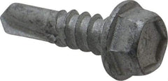 Buildex - #12, Hex Washer Head, Hex Drive, 3/4" Length Under Head, #3 Point, Self Drilling Screw - Steel - Benchmark Tooling