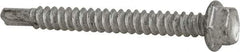 Buildex - #12, Hex Washer Head, Hex Drive, 2" Length Under Head, #3 Point, Self Drilling Screw - Steel - Benchmark Tooling