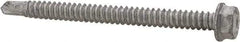 Buildex - 1/4", Hex Washer Head, Hex Drive, 3" Length Under Head, #3 Point, Self Drilling Screw - Steel - Benchmark Tooling