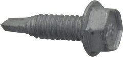 Buildex - #10, Hex Washer Head, Hex Drive, 3/4" Length Under Head, #3 Point, Self Drilling Screw - Steel - Benchmark Tooling
