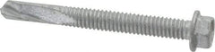 Buildex - #12, Hex Washer Head, Hex Drive, 2" Length Under Head, #5 Point, Self Drilling Screw - Steel - Benchmark Tooling