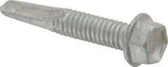 Buildex - #12, Hex Washer Head, Hex Drive, 1-1/4" Length Under Head, #4.5 Point, Self Drilling Screw - Steel - Benchmark Tooling