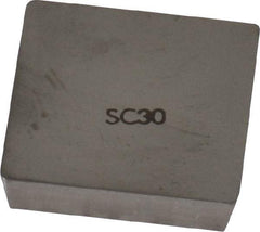 Interstate - SPG632 Grade I55 Carbide Turning Insert - Uncoated, 90° Square, 3/4" Inscr Circle, 3/16" Thick, 1/32" Corner Radius - Benchmark Tooling