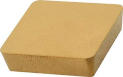 Interstate - SPG634 Grade TCN55 Carbide Turning Insert - TiC/TiN Finish, 90° Square, 3/4" Inscr Circle, 3/16" Thick, 1/16" Corner Radius - Benchmark Tooling