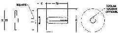 Parlec - 0.8" Tap Shank Diam, 0.6" Tap Square Size, 1" Tap, - 1" Projection, 2.12" Shank OD, Through Coolant, Series Numertap 770 - Exact Industrial Supply