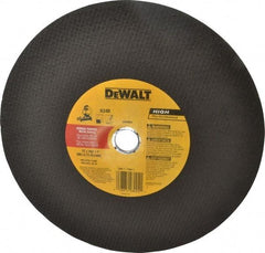 DeWALT - 12" Aluminum Oxide Cutoff Wheel - 7/64" Thick, 1" Arbor, 5,000 Max RPM, Use with Stationary Tools - Benchmark Tooling