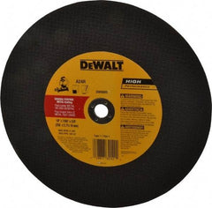 DeWALT - 10" 24 Grit Aluminum Oxide Cutoff Wheel - 7/64" Thick, 5/8" Arbor, 6,100 Max RPM, Use with Stationary Tools - Benchmark Tooling