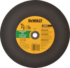 DeWALT - 10" 24 Grit Silicon Carbide Cutoff Wheel - 1/8" Thick, 5/8" Arbor, 6,100 Max RPM, Use with Stationary Tools - Benchmark Tooling