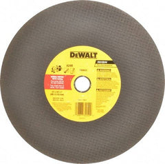 DeWALT - 12" Aluminum Oxide Cutoff Wheel - 1/8" Thick, 1" Arbor, 6,400 Max RPM, Use with Circular Saws - Benchmark Tooling