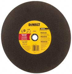 DeWALT - 12" Aluminum Oxide Cutoff Wheel - 1/8" Thick, 20mm Arbor, 6,400 Max RPM, Use with Circular Saws - Benchmark Tooling