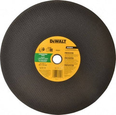 DeWALT - 14" Silicon Carbide Cutoff Wheel - 1/8" Thick, 1" Arbor, 5,500 Max RPM, Use with Circular Saws - Benchmark Tooling