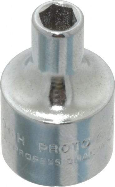 Proto - 3/16", 3/8" Drive, Standard Hand Socket - 6 Points, 1-3/32" OAL, Chrome Vanadium, Chrome Finish - Benchmark Tooling