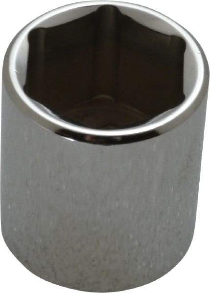 Proto - 3/8" Drive, Standard Hand Socket - 6 Points, 1-3/16" OAL, Chrome Vanadium, Chrome Finish - Benchmark Tooling